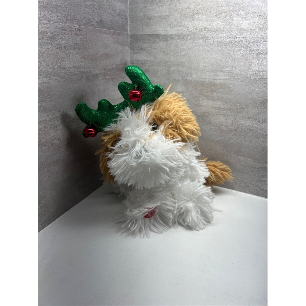 Christmas Hug Me Silly and Wild Animated Puppy Dog Sing Dancing Plush Stuffed